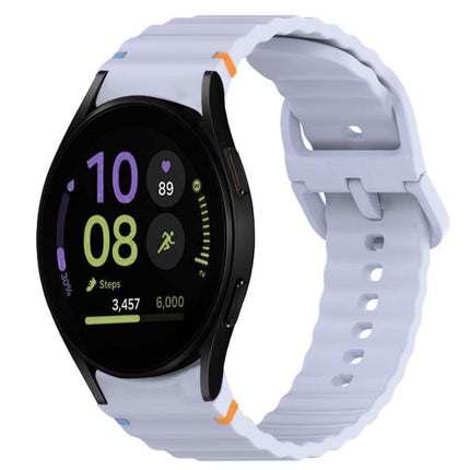 Wavy Grain Stitched Quick Release Silicone Watch Band, For Samsung Galaxy Watch FE 40mm, For Samsung Galaxy Watch 7 44mm, For Samsung Galaxy Watch 7 40mm, For Samsung Galaxy Watch 6 Classic 47mm - DealBuddy