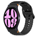 Wavy Grain Stitched Quick Release Silicone Watch Band, For Samsung Galaxy Watch 6 44mm, For Samsung Galaxy Watch 6 40mm, For Samsung Galaxy Watch 6 Classic 43mm, For Samsung Galaxy Watch 5 Pro Golf Edition - DealBuddy