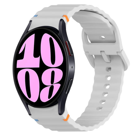 Wavy Grain Stitched Quick Release Silicone Watch Band, For Samsung Galaxy Watch 6 44mm, For Samsung Galaxy Watch 6 40mm, For Samsung Galaxy Watch 6 Classic 43mm, For Samsung Galaxy Watch 5 Pro Golf Edition - DealBuddy