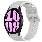 Wavy Grain Stitched Quick Release Silicone Watch Band, For Samsung Galaxy Watch 6 44mm, For Samsung Galaxy Watch 6 40mm, For Samsung Galaxy Watch 6 Classic 43mm, For Samsung Galaxy Watch 5 Pro Golf Edition - DealBuddy