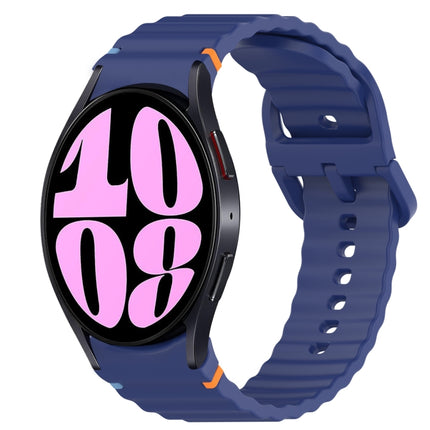 Wavy Grain Stitched Quick Release Silicone Watch Band, For Samsung Galaxy Watch 6 44mm, For Samsung Galaxy Watch 6 40mm, For Samsung Galaxy Watch 6 Classic 43mm, For Samsung Galaxy Watch 5 Pro Golf Edition - DealBuddy
