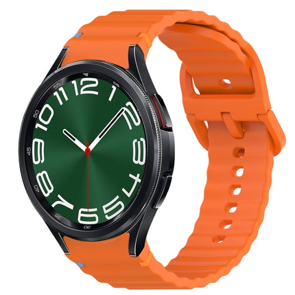 Wavy Grain Stitched Quick Release Silicone Watch Band, For Samsung Galaxy Watch FE 40mm, For Samsung Galaxy Watch 7 44mm, For Samsung Galaxy Watch 7 40mm, For Samsung Galaxy Watch 6 Classic 47mm - DealBuddy