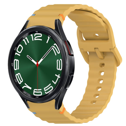 Wavy Grain Stitched Quick Release Silicone Watch Band, For Samsung Galaxy Watch FE 40mm, For Samsung Galaxy Watch 7 44mm, For Samsung Galaxy Watch 7 40mm, For Samsung Galaxy Watch 6 Classic 47mm - DealBuddy