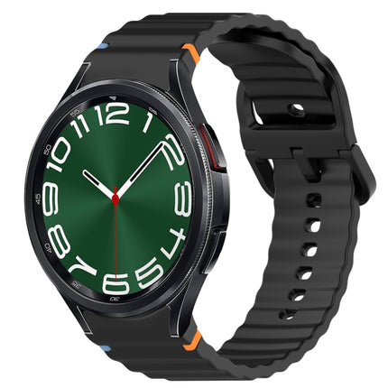 Wavy Grain Stitched Quick Release Silicone Watch Band, For Samsung Galaxy Watch 6 44mm, For Samsung Galaxy Watch 6 40mm, For Samsung Galaxy Watch 6 Classic 43mm, For Samsung Galaxy Watch 5 Pro Golf Edition - DealBuddy