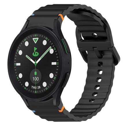 Wavy Grain Stitched Quick Release Silicone Watch Band, For Samsung Galaxy Watch 6 44mm, For Samsung Galaxy Watch 6 40mm, For Samsung Galaxy Watch 6 Classic 43mm, For Samsung Galaxy Watch 5 Pro Golf Edition - DealBuddy
