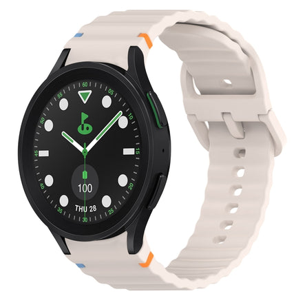 Wavy Grain Stitched Quick Release Silicone Watch Band, For Samsung Galaxy Watch 6 44mm, For Samsung Galaxy Watch 6 40mm, For Samsung Galaxy Watch 6 Classic 43mm, For Samsung Galaxy Watch 5 Pro Golf Edition - DealBuddy