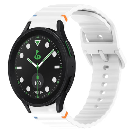 Wavy Grain Stitched Quick Release Silicone Watch Band, For Samsung Galaxy Watch 5 Golf Edition, For Samsung Galaxy Watch 5  44mm, For Samsung Galaxy Watch 5 Pro  45mm, For Samsung Galaxy Watch 5  40mm - DealBuddy