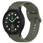 Wavy Grain Stitched Quick Release Silicone Watch Band, For Samsung Galaxy Watch 5 Golf Edition, For Samsung Galaxy Watch 5  44mm, For Samsung Galaxy Watch 5 Pro  45mm, For Samsung Galaxy Watch 5  40mm - DealBuddy