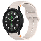 Wavy Grain Stitched Quick Release Silicone Watch Band, For Samsung Galaxy Watch 5 Golf Edition, For Samsung Galaxy Watch 5  44mm, For Samsung Galaxy Watch 5 Pro  45mm, For Samsung Galaxy Watch 5  40mm - DealBuddy