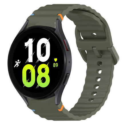Wavy Grain Stitched Quick Release Silicone Watch Band, For Samsung Galaxy Watch 5 Golf Edition, For Samsung Galaxy Watch 5  44mm, For Samsung Galaxy Watch 5 Pro  45mm, For Samsung Galaxy Watch 5  40mm - DealBuddy