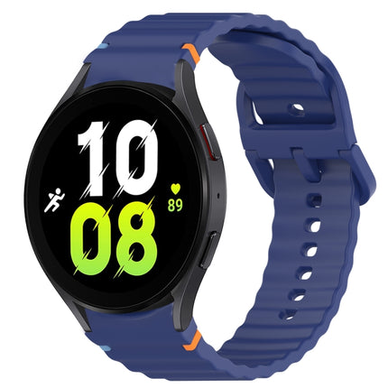 Wavy Grain Stitched Quick Release Silicone Watch Band, For Samsung Galaxy Watch 5 Golf Edition, For Samsung Galaxy Watch 5  44mm, For Samsung Galaxy Watch 5 Pro  45mm, For Samsung Galaxy Watch 5  40mm - DealBuddy