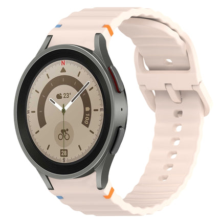Wavy Grain Stitched Quick Release Silicone Watch Band, For Samsung Galaxy Watch 5 Golf Edition, For Samsung Galaxy Watch 5  44mm, For Samsung Galaxy Watch 5 Pro  45mm, For Samsung Galaxy Watch 5  40mm - DealBuddy