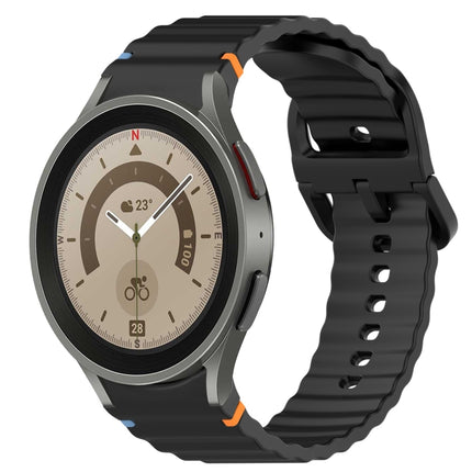 Wavy Grain Stitched Quick Release Silicone Watch Band, For Samsung Galaxy Watch 5 Golf Edition, For Samsung Galaxy Watch 5  44mm, For Samsung Galaxy Watch 5 Pro  45mm, For Samsung Galaxy Watch 5  40mm - DealBuddy