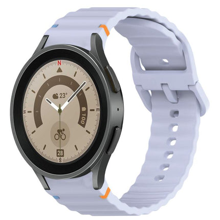 Wavy Grain Stitched Quick Release Silicone Watch Band, For Samsung Galaxy Watch 5 Golf Edition, For Samsung Galaxy Watch 5  44mm, For Samsung Galaxy Watch 5 Pro  45mm, For Samsung Galaxy Watch 5  40mm - DealBuddy