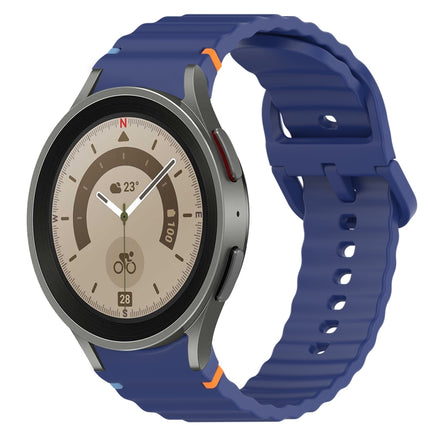 Wavy Grain Stitched Quick Release Silicone Watch Band, For Samsung Galaxy Watch 5 Golf Edition, For Samsung Galaxy Watch 5  44mm, For Samsung Galaxy Watch 5 Pro  45mm, For Samsung Galaxy Watch 5  40mm - DealBuddy