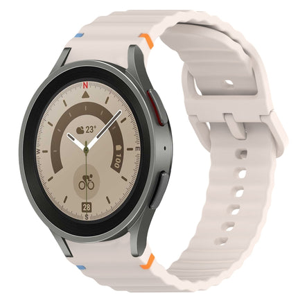 Wavy Grain Stitched Quick Release Silicone Watch Band, For Samsung Galaxy Watch 5 Golf Edition, For Samsung Galaxy Watch 5  44mm, For Samsung Galaxy Watch 5 Pro  45mm, For Samsung Galaxy Watch 5  40mm - DealBuddy