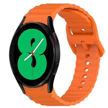 Wavy Grain Stitched Quick Release Silicone Watch Band, For Samsung Galaxy Watch 4 44mm, For Samsung Galaxy Watch 4 40mm, For Samsung  Galaxy Watch 4 Classic 46mm, For Samsung  Galaxy Watch 4 Classic 42mm - DealBuddy