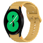 Wavy Grain Stitched Quick Release Silicone Watch Band, For Samsung Galaxy Watch 4 44mm, For Samsung Galaxy Watch 4 40mm, For Samsung  Galaxy Watch 4 Classic 46mm, For Samsung  Galaxy Watch 4 Classic 42mm - DealBuddy