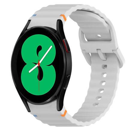 Wavy Grain Stitched Quick Release Silicone Watch Band, For Samsung Galaxy Watch 4 44mm, For Samsung Galaxy Watch 4 40mm, For Samsung  Galaxy Watch 4 Classic 46mm, For Samsung  Galaxy Watch 4 Classic 42mm - DealBuddy
