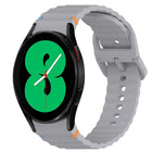 Wavy Grain Stitched Quick Release Silicone Watch Band