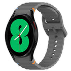 Wavy Grain Stitched Quick Release Silicone Watch Band, For Samsung Galaxy Watch 4 44mm, For Samsung Galaxy Watch 4 40mm, For Samsung  Galaxy Watch 4 Classic 46mm, For Samsung  Galaxy Watch 4 Classic 42mm - DealBuddy