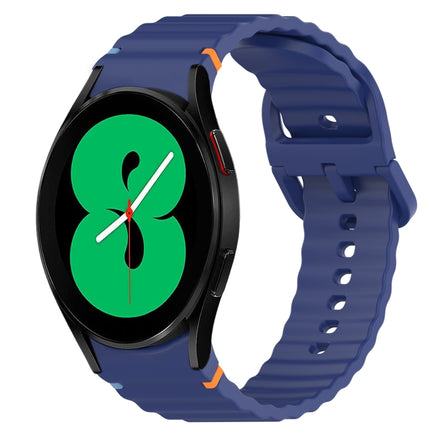 Wavy Grain Stitched Quick Release Silicone Watch Band, For Samsung Galaxy Watch 4 44mm, For Samsung Galaxy Watch 4 40mm, For Samsung  Galaxy Watch 4 Classic 46mm, For Samsung  Galaxy Watch 4 Classic 42mm - DealBuddy