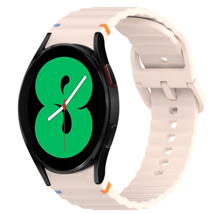 Wavy Grain Stitched Quick Release Silicone Watch Band, For Samsung Galaxy Watch 4 44mm, For Samsung Galaxy Watch 4 40mm, For Samsung  Galaxy Watch 4 Classic 46mm, For Samsung  Galaxy Watch 4 Classic 42mm - DealBuddy