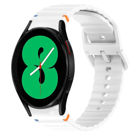 Wavy Grain Stitched Quick Release Silicone Watch Band, For Samsung Galaxy Watch 4 44mm, For Samsung Galaxy Watch 4 40mm, For Samsung  Galaxy Watch 4 Classic 46mm, For Samsung  Galaxy Watch 4 Classic 42mm - DealBuddy