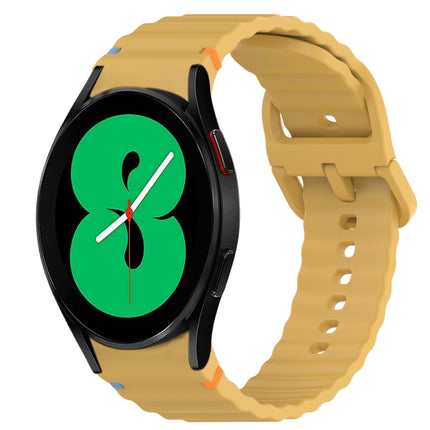Wavy Grain Stitched Quick Release Silicone Watch Band, For Samsung Galaxy Watch 4 44mm, For Samsung Galaxy Watch 4 40mm, For Samsung  Galaxy Watch 4 Classic 46mm, For Samsung  Galaxy Watch 4 Classic 42mm - DealBuddy