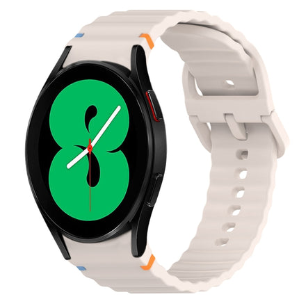 Wavy Grain Stitched Quick Release Silicone Watch Band, For Samsung Galaxy Watch 4 44mm, For Samsung Galaxy Watch 4 40mm, For Samsung  Galaxy Watch 4 Classic 46mm, For Samsung  Galaxy Watch 4 Classic 42mm - DealBuddy