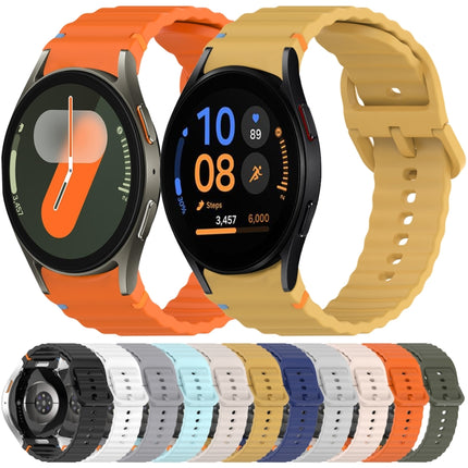 Wavy Grain Stitched Quick Release Silicone Watch Band