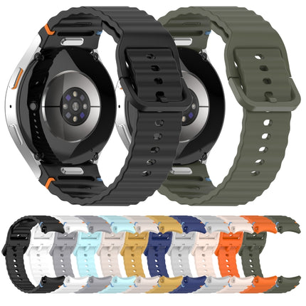 Wavy Grain Stitched Quick Release Silicone Watch Band