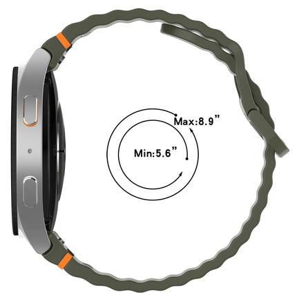 Wavy Grain Stitched Quick Release Silicone Watch Band, For Samsung Galaxy Watch 6 44mm, For Samsung Galaxy Watch 6 40mm, For Samsung Galaxy Watch 6 Classic 43mm, For Samsung Galaxy Watch 5 Pro Golf Edition - DealBuddy