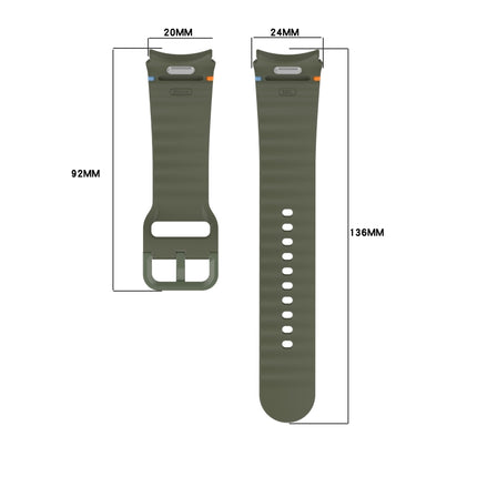 Wavy Grain Stitched Quick Release Silicone Watch Band