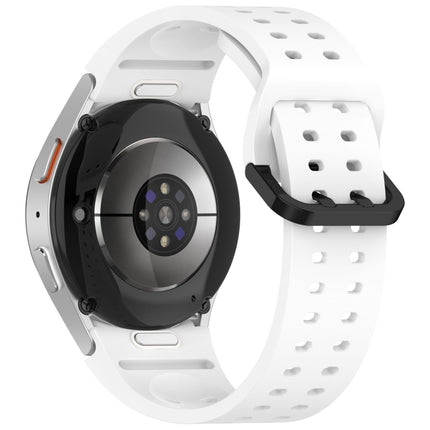 Diplopore Button Quick Release Silicone Watch Band, For Samsung Galaxy Watch FE 40mm, For Samsung Galaxy Watch 7 40 / 44mm, For Samsung Galaxy Watch 6 Classic 43 / 47mm, For Samsung Galaxy Watch 6 40 / 44mm, For Samsung Galaxy Watch 5 40 / 44mm        ...