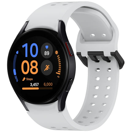 Diplopore Button Quick Release Silicone Watch Band, For Samsung Galaxy Watch FE 40mm, For Samsung Galaxy Watch 7 40 / 44mm, For Samsung Galaxy Watch 6 Classic 43 / 47mm, For Samsung Galaxy Watch 6 40 / 44mm, For Samsung Galaxy Watch 5 40 / 44mm        ...