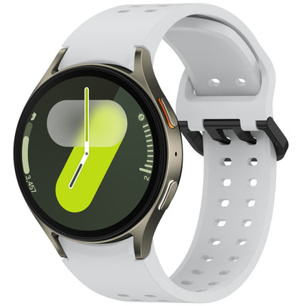 Diplopore Button Quick Release Silicone Watch Band, For Samsung Galaxy Watch FE 40mm, For Samsung Galaxy Watch 7 40 / 44mm, For Samsung Galaxy Watch 6 Classic 43 / 47mm, For Samsung Galaxy Watch 6 40 / 44mm, For Samsung Galaxy Watch 5 40 / 44mm        ...