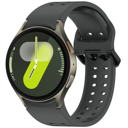 Diplopore Button Quick Release Silicone Watch Band, For Samsung Galaxy Watch FE 40mm, For Samsung Galaxy Watch 7 40 / 44mm, For Samsung Galaxy Watch 6 Classic 43 / 47mm, For Samsung Galaxy Watch 6 40 / 44mm, For Samsung Galaxy Watch 5 40 / 44mm        ...