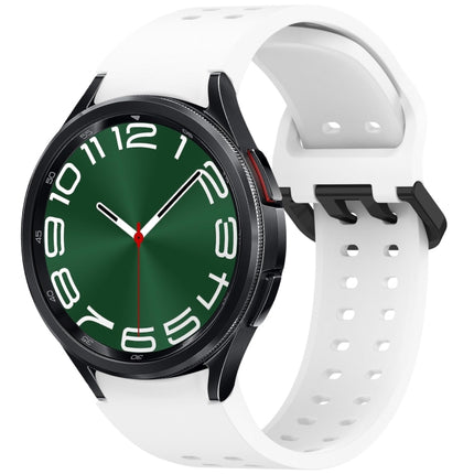Diplopore Button Quick Release Silicone Watch Band, For Samsung Galaxy Watch FE 40mm, For Samsung Galaxy Watch 7 40 / 44mm, For Samsung Galaxy Watch 6 Classic 43 / 47mm, For Samsung Galaxy Watch 6 40 / 44mm, For Samsung Galaxy Watch 5 40 / 44mm        ...