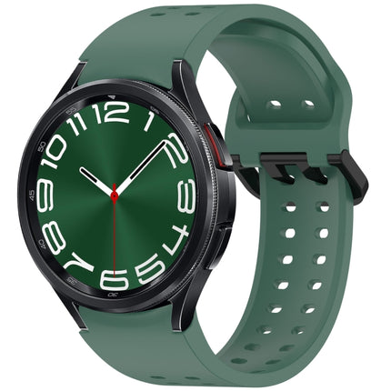Diplopore Button Quick Release Silicone Watch Band, For Samsung Galaxy Watch FE 40mm, For Samsung Galaxy Watch 7 40 / 44mm, For Samsung Galaxy Watch 6 Classic 43 / 47mm, For Samsung Galaxy Watch 6 40 / 44mm, For Samsung Galaxy Watch 5 40 / 44mm        ...
