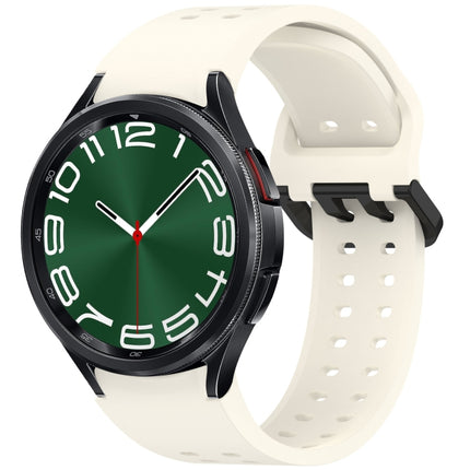 Diplopore Button Quick Release Silicone Watch Band, For Samsung Galaxy Watch FE 40mm, For Samsung Galaxy Watch 7 40 / 44mm, For Samsung Galaxy Watch 6 Classic 43 / 47mm, For Samsung Galaxy Watch 6 40 / 44mm, For Samsung Galaxy Watch 5 40 / 44mm        ...