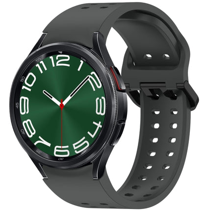 Diplopore Button Quick Release Silicone Watch Band, For Samsung Galaxy Watch FE 40mm, For Samsung Galaxy Watch 7 40 / 44mm, For Samsung Galaxy Watch 6 Classic 43 / 47mm, For Samsung Galaxy Watch 6 40 / 44mm, For Samsung Galaxy Watch 5 40 / 44mm        ...