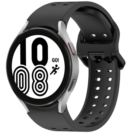 Diplopore Button Quick Release Silicone Watch Band, For Samsung Galaxy Watch 4 40 / 44mm, For Samsung Galaxy Watch 4 Classic 42 / 46mm - DealBuddy