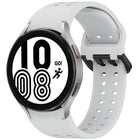 Diplopore Button Quick Release Silicone Watch Band, For Samsung Galaxy Watch 4 40 / 44mm, For Samsung Galaxy Watch 4 Classic 42 / 46mm - DealBuddy