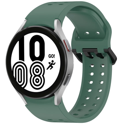 Diplopore Button Quick Release Silicone Watch Band, For Samsung Galaxy Watch 4 40 / 44mm, For Samsung Galaxy Watch 4 Classic 42 / 46mm - DealBuddy