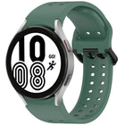 Diplopore Button Quick Release Silicone Watch Band, For Samsung Galaxy Watch 4 40 / 44mm, For Samsung Galaxy Watch 4 Classic 42 / 46mm - DealBuddy