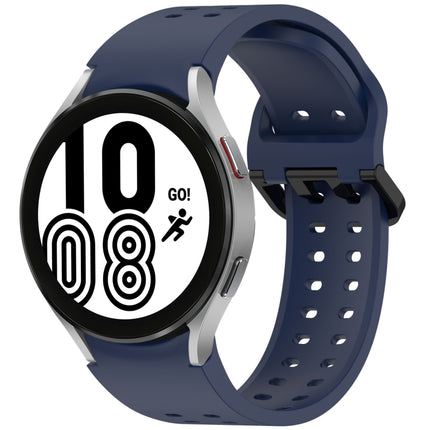 Diplopore Button Quick Release Silicone Watch Band, For Samsung Galaxy Watch 4 40 / 44mm, For Samsung Galaxy Watch 4 Classic 42 / 46mm - DealBuddy