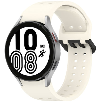 Diplopore Button Quick Release Silicone Watch Band, For Samsung Galaxy Watch 4 40 / 44mm, For Samsung Galaxy Watch 4 Classic 42 / 46mm - DealBuddy