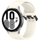 Diplopore Button Quick Release Silicone Watch Band, For Samsung Galaxy Watch 4 40 / 44mm, For Samsung Galaxy Watch 4 Classic 42 / 46mm - DealBuddy