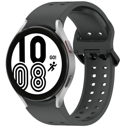 Diplopore Button Quick Release Silicone Watch Band, For Samsung Galaxy Watch 4 40 / 44mm, For Samsung Galaxy Watch 4 Classic 42 / 46mm - DealBuddy